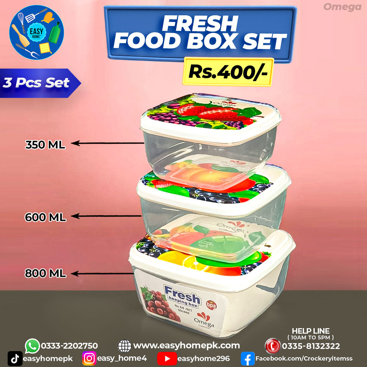 Fresh Food Box Set - 3 In 1