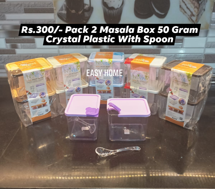 Crystal Plastic Masala Box Set