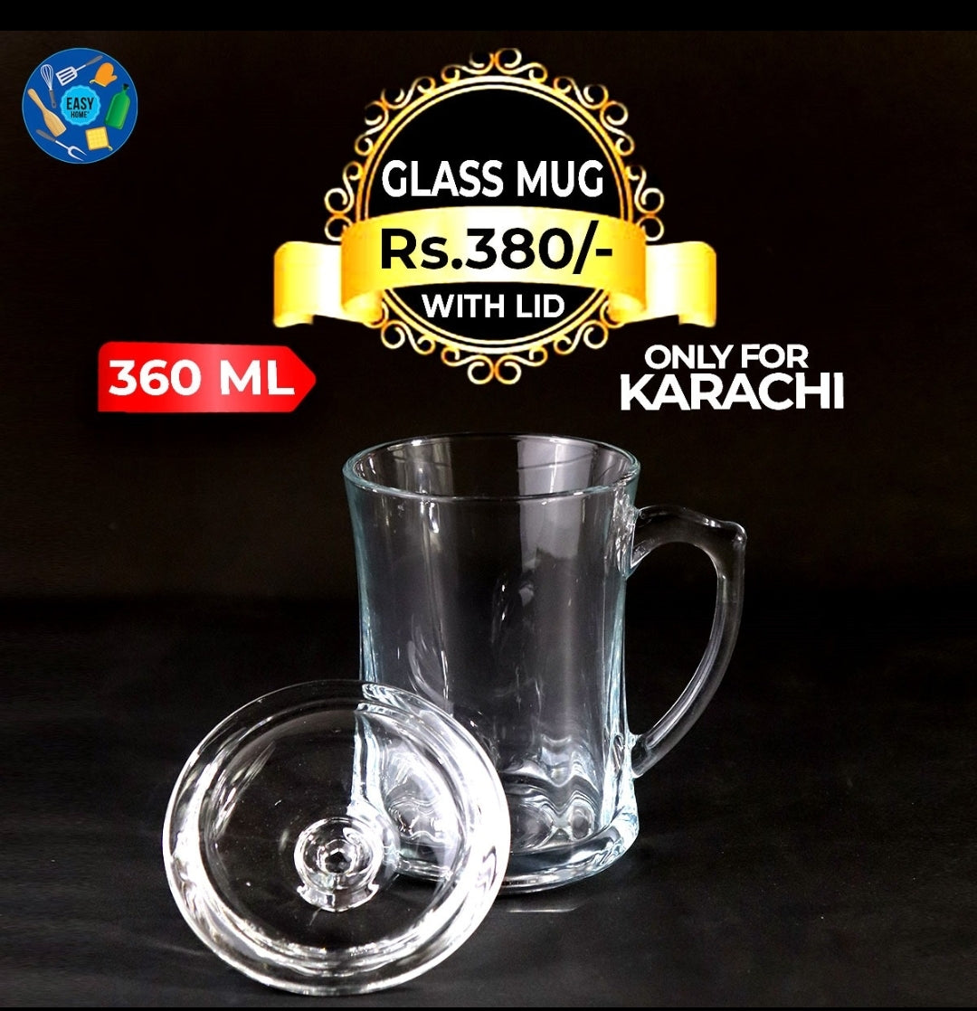 Glass Mug With Lid