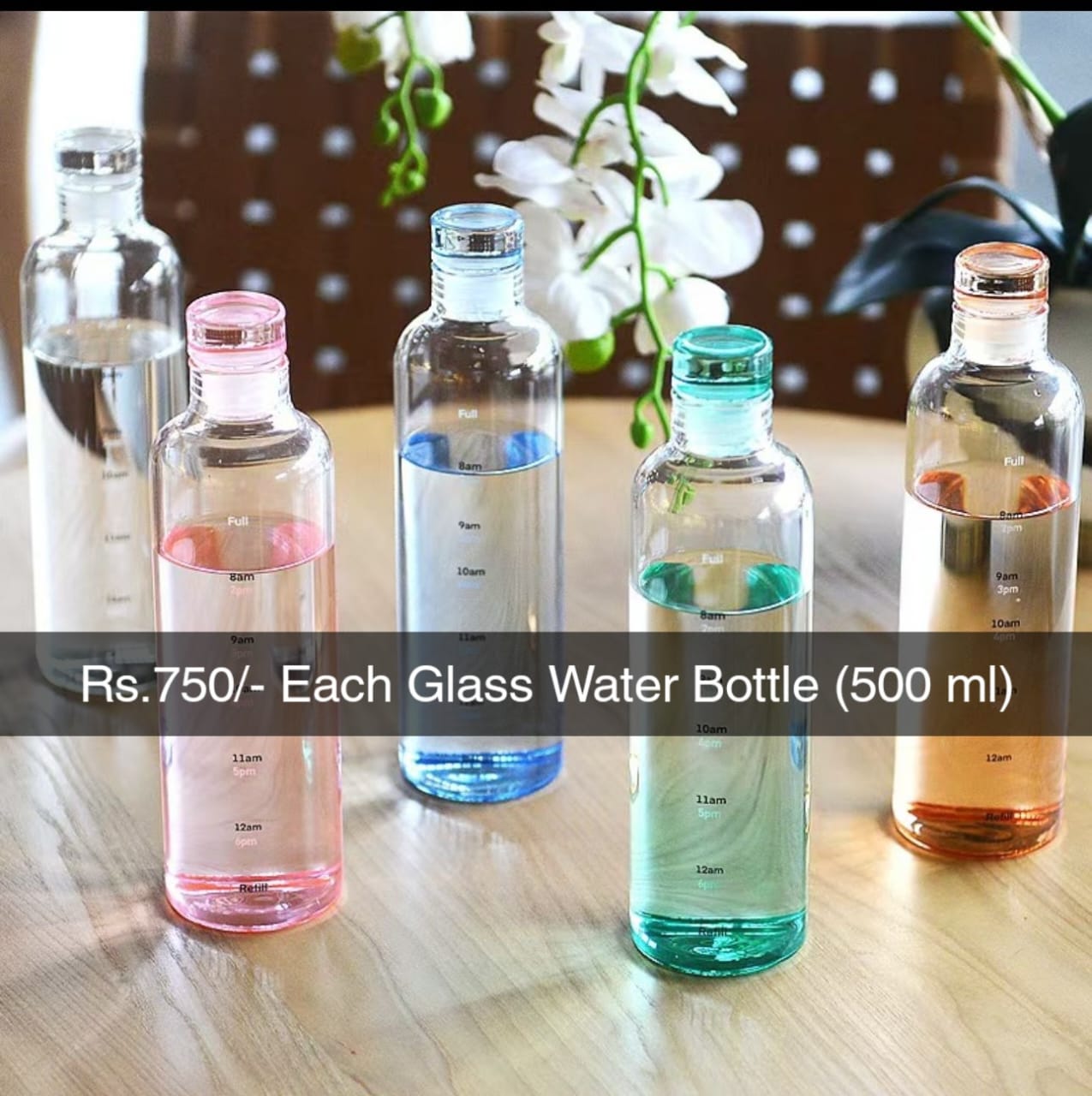 Glass Water Bottle