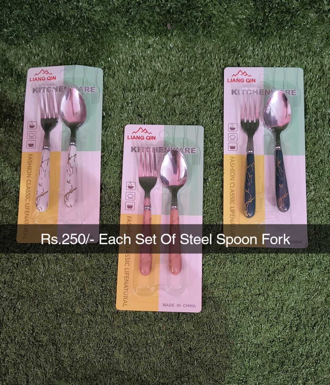 Steel Spoon Fork Set