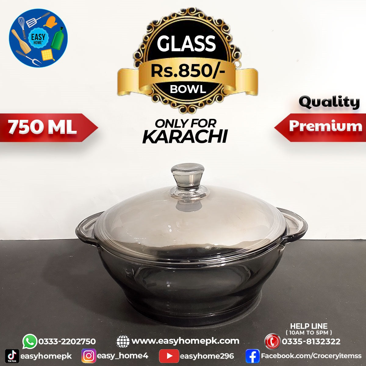 Premium Glass Bowl