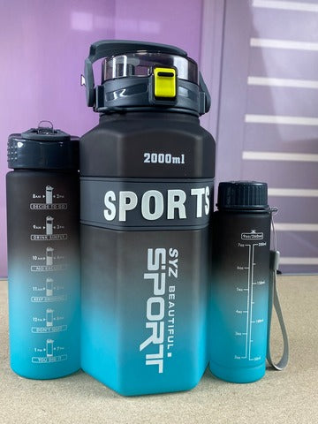 Plastic Water Bottle 3 Pcs Set