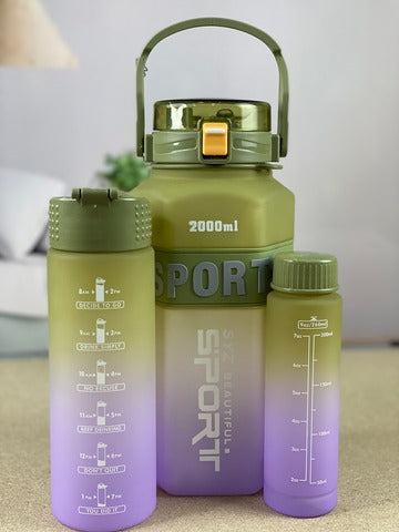 Plastic Water Bottle 3 Pcs Set