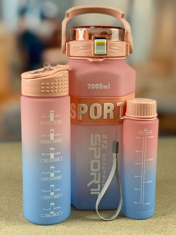 Plastic Water Bottle 3 Pcs Set