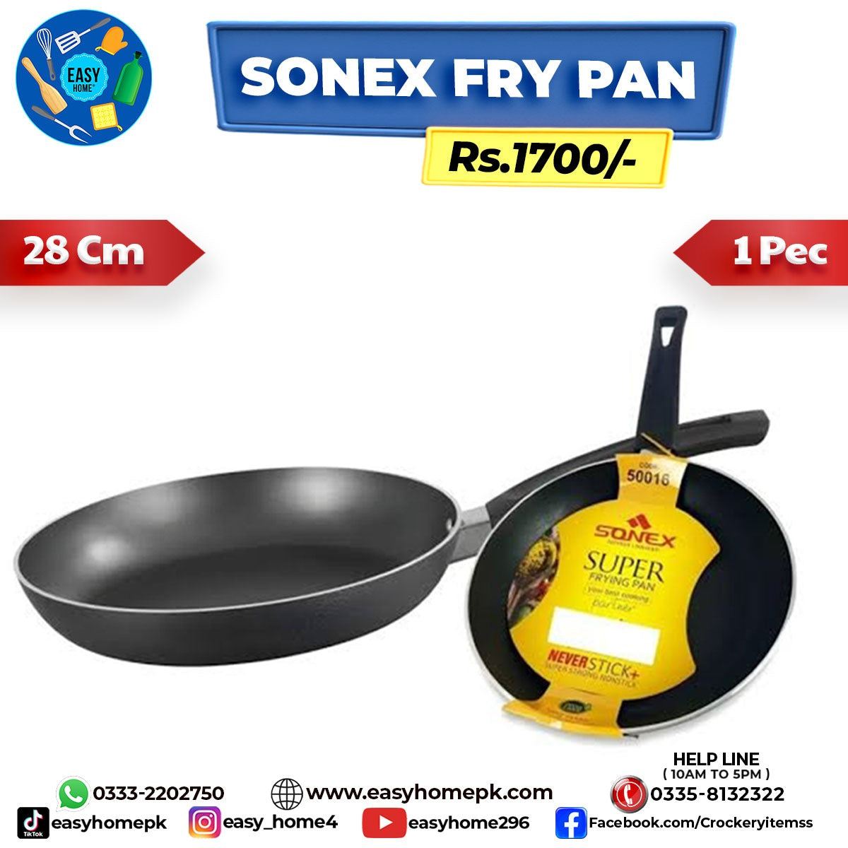 Sonex Non-Stick Fry Pan - 28 cm