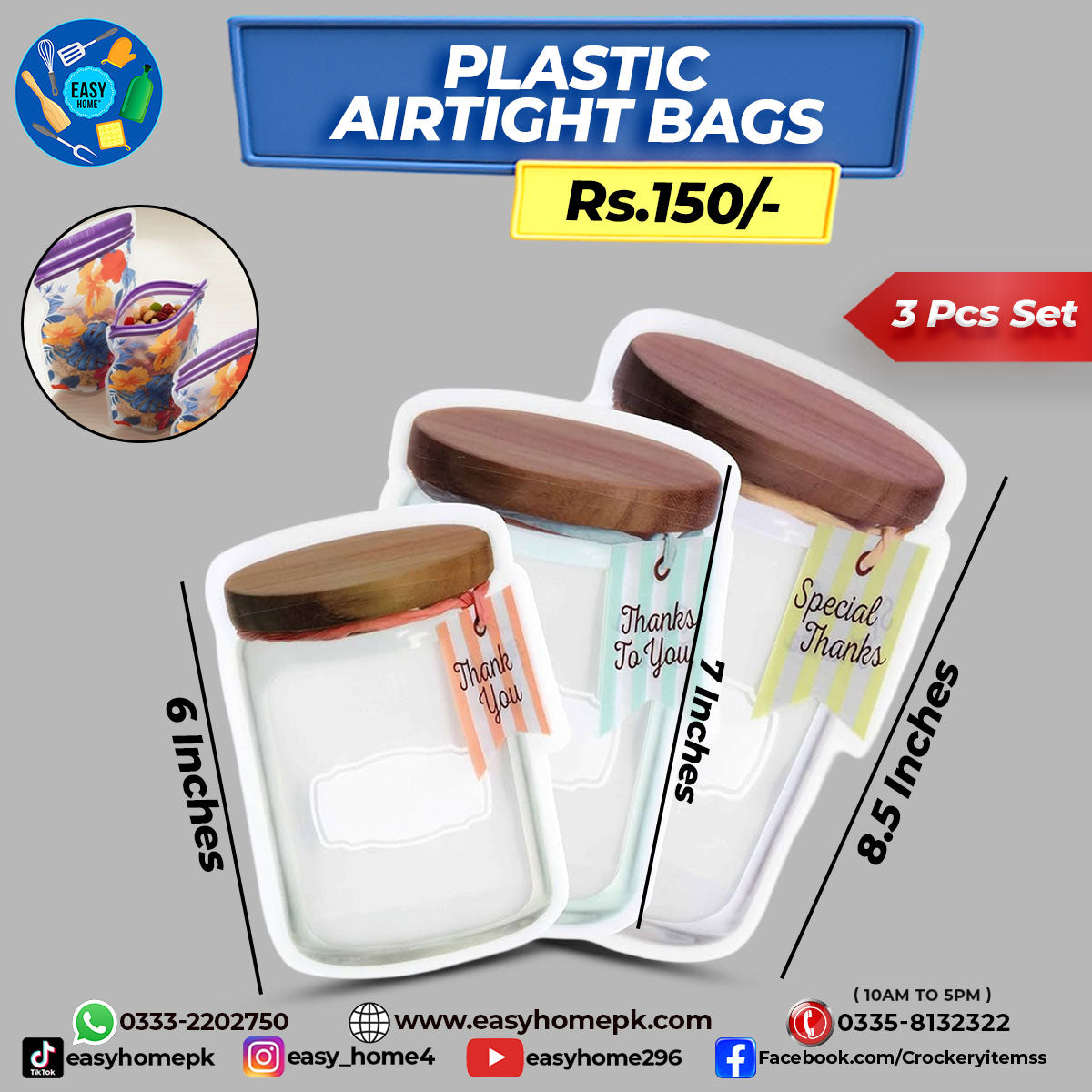 Plastic Air-Tight bags