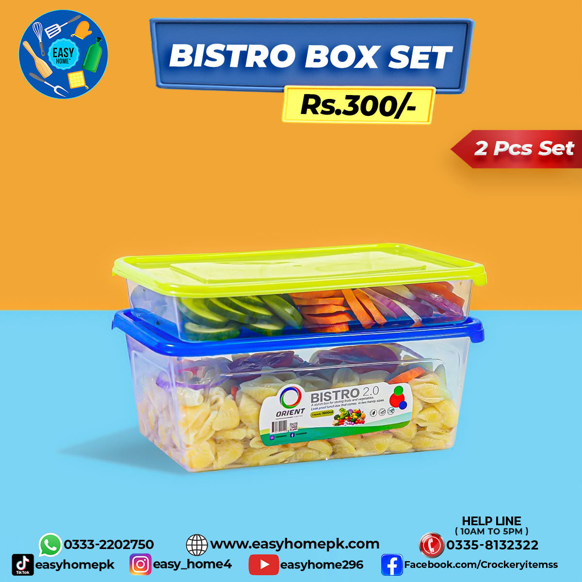 Bistro 2 Pcs Food Boxes