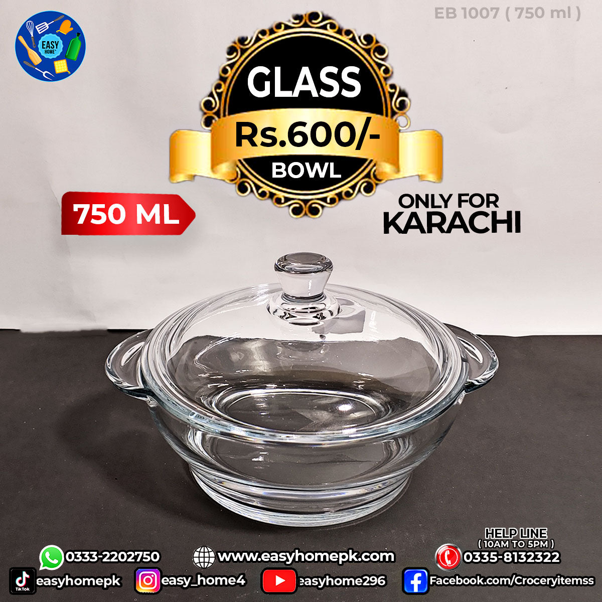 Glass Lid Bowl