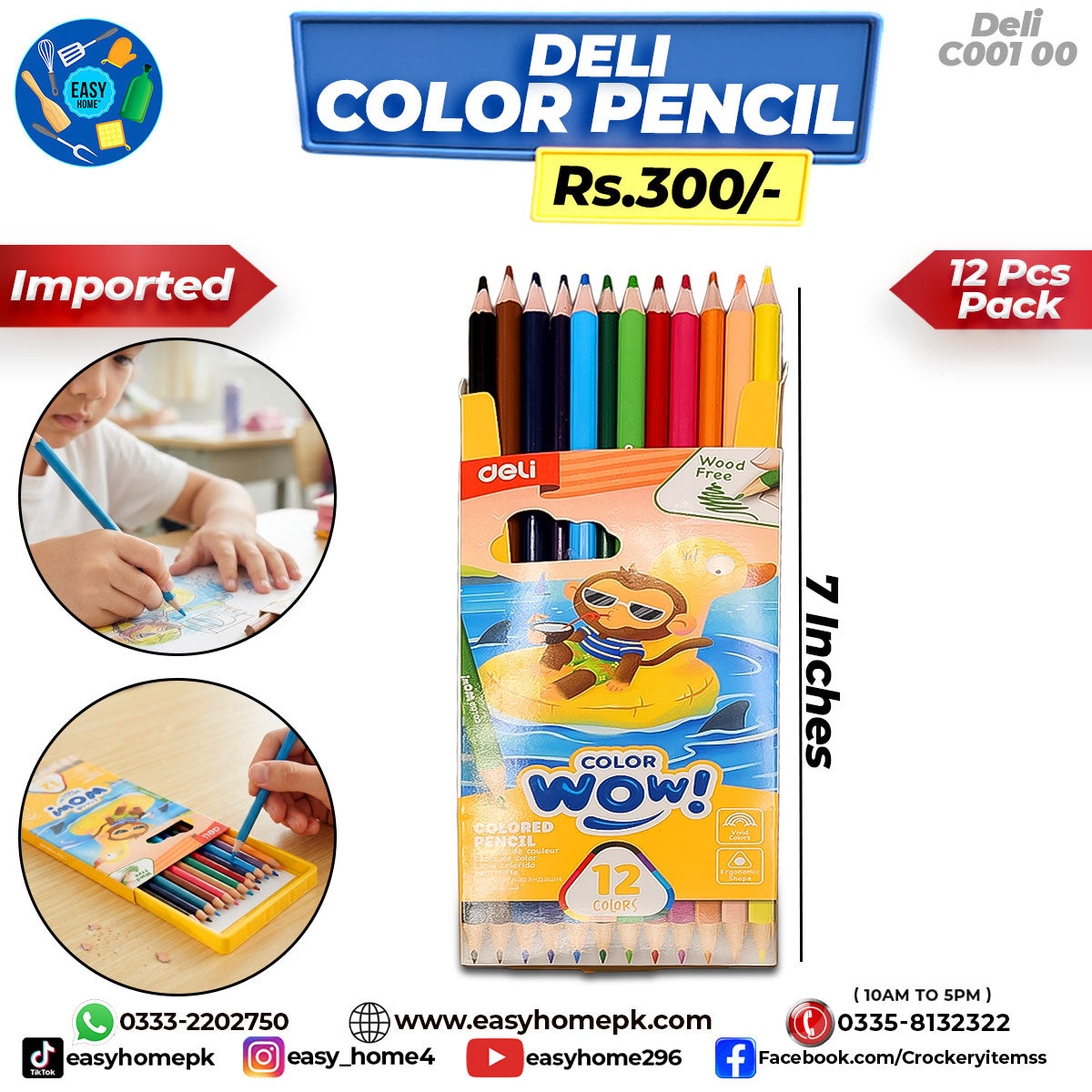 Deli Color Pencil - 12 Pcs