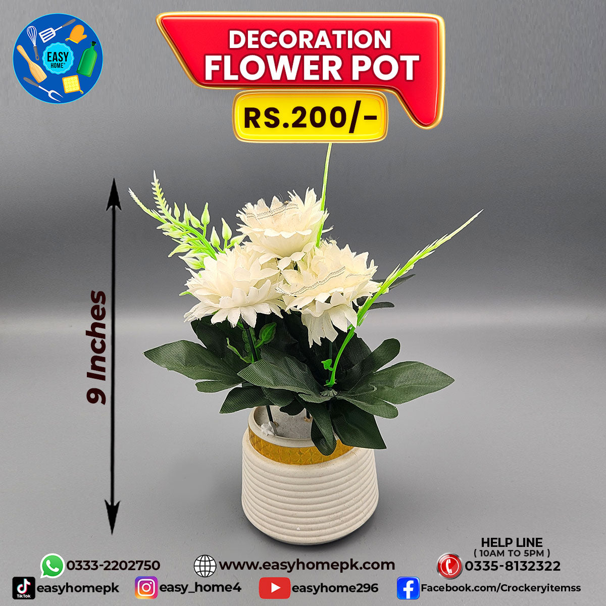 Decoration Flower Pot - Large