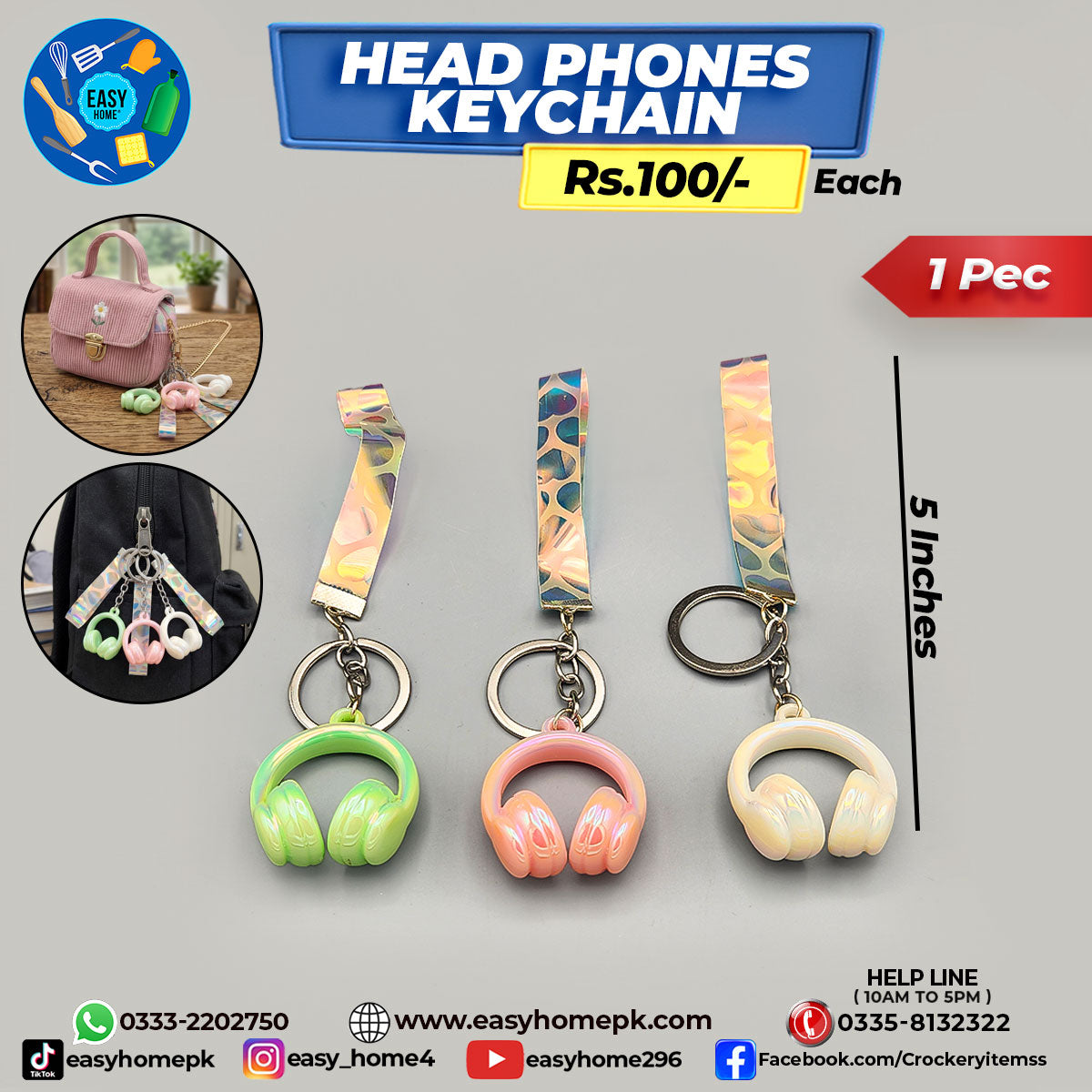 Head Phones Keychain