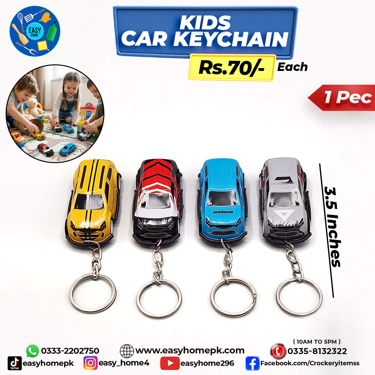 Kids Car Keychain