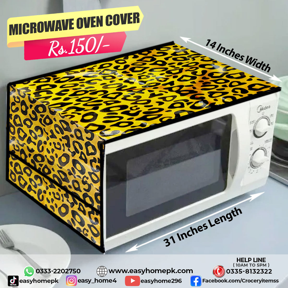 Microwave Oven Cover - Mustard