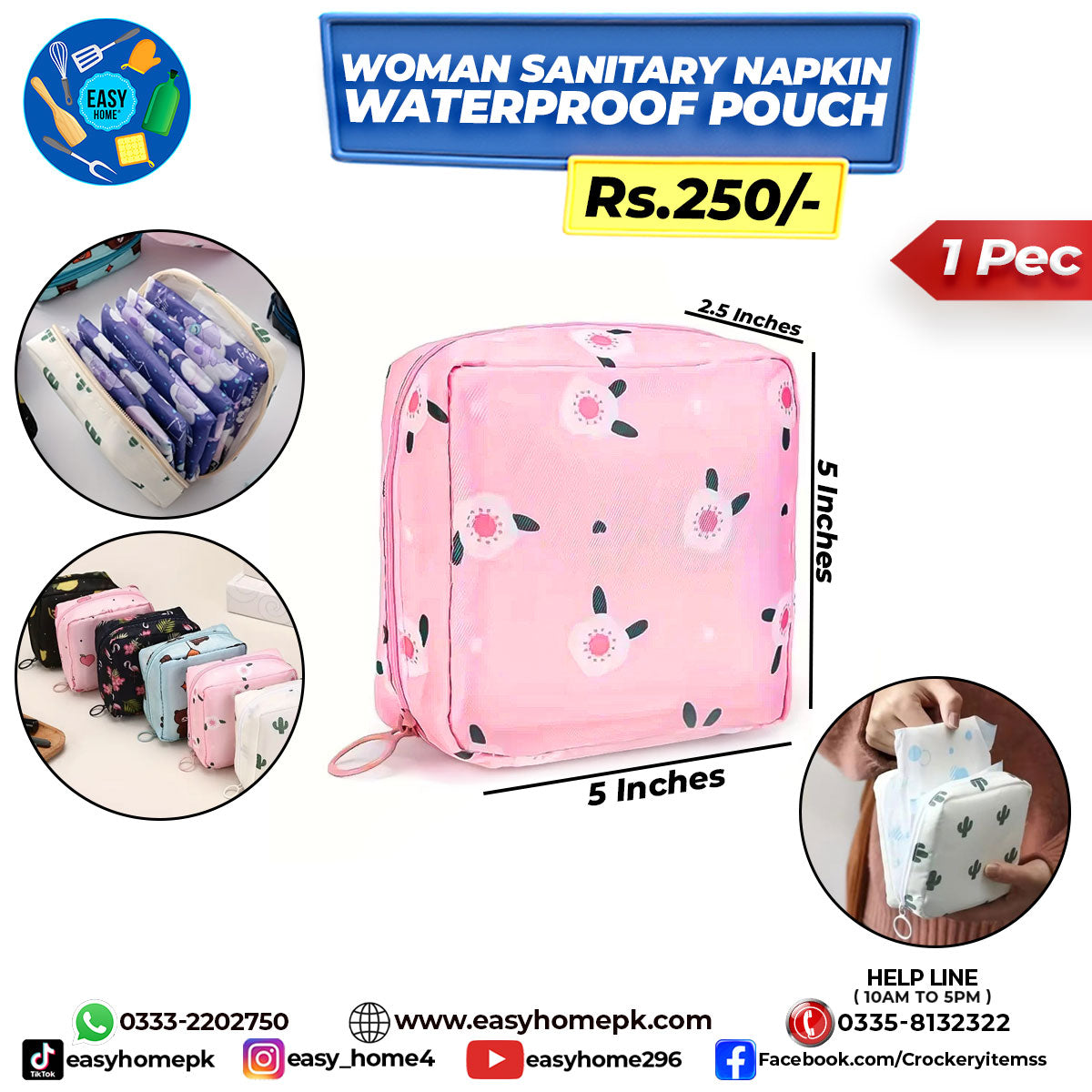 Woman Sanitary Napkin Waterproof Pouch