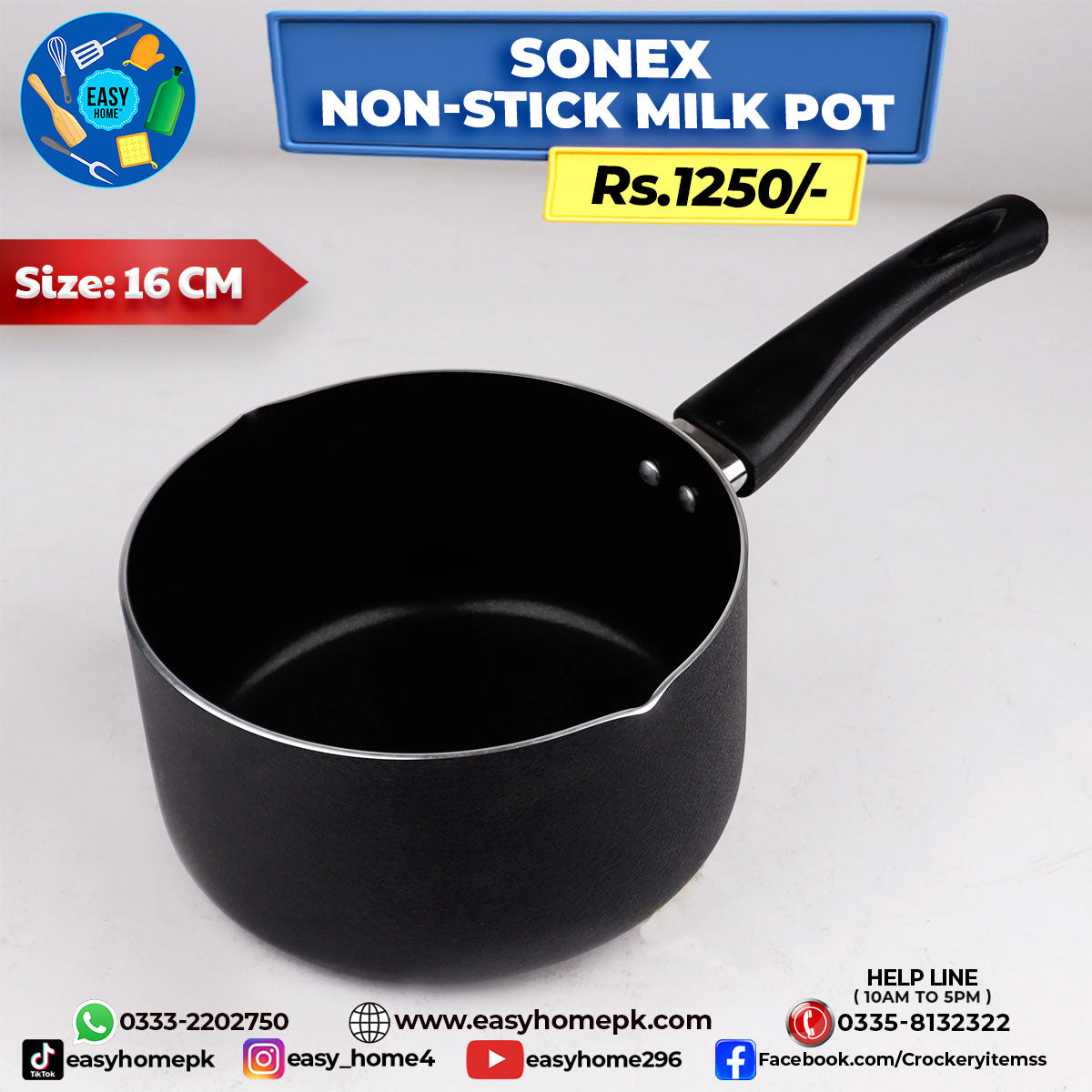 Sonex Non-Stick Milk Pot - 16 cm