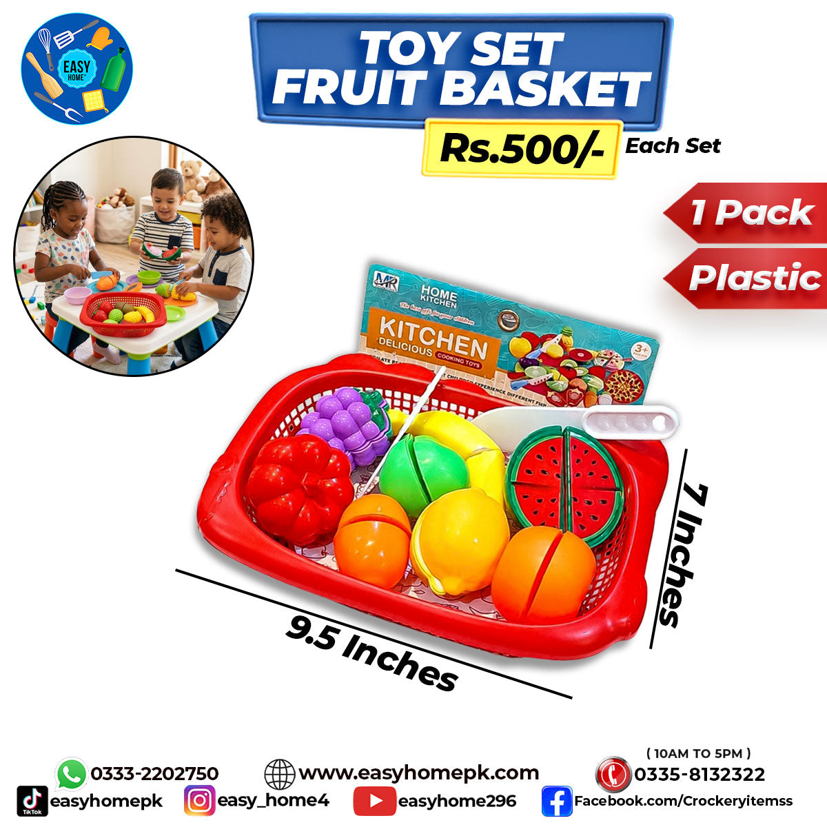 Toy Set Fruit Basket