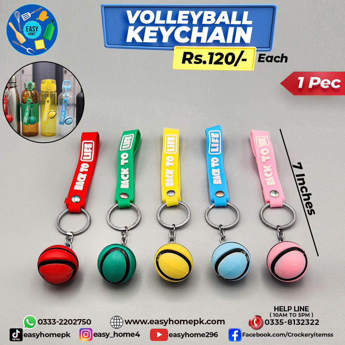 Volleyball Keychain
