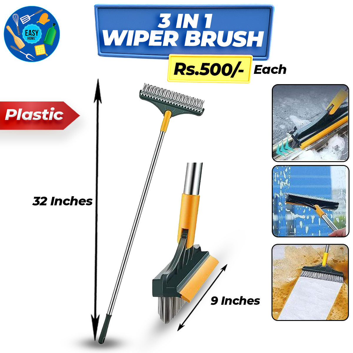 Cleaning 3 In 1 Wiper Brush