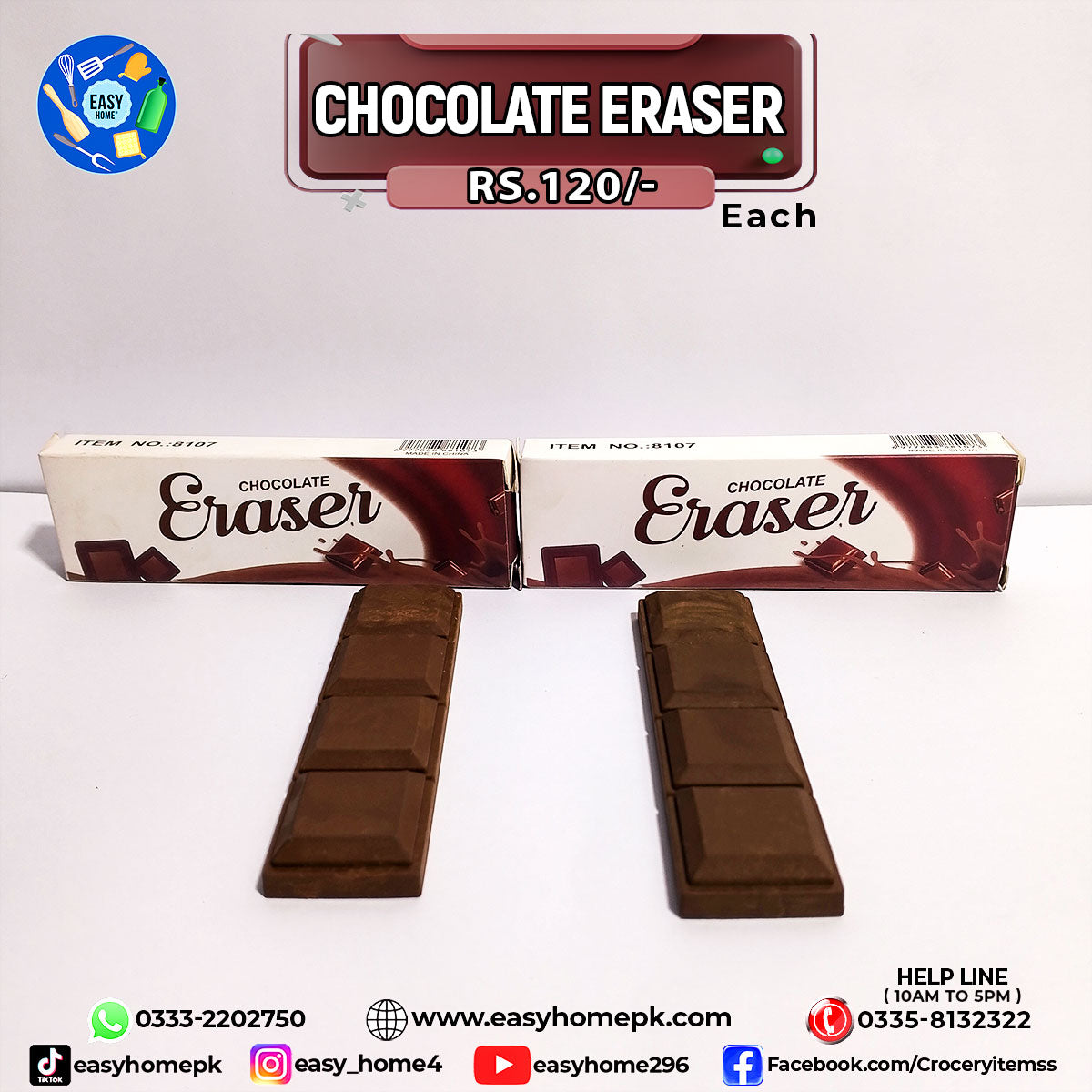 Kids Chocolate Eraser
