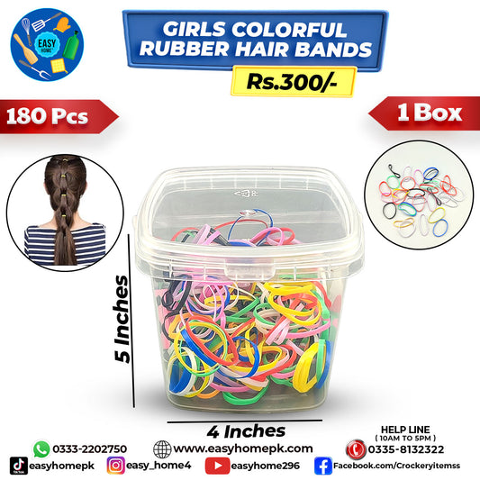 Girls Colorful Rubber Hair Bands