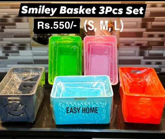 Smiley Basket Set Without Lid