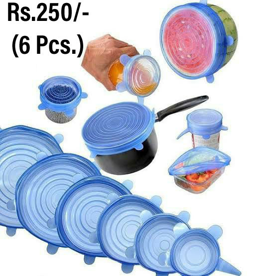 Silicon Lids- 6pcs set