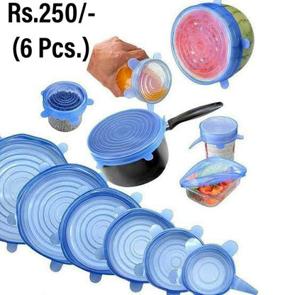 Silicon Lids- 6pcs set