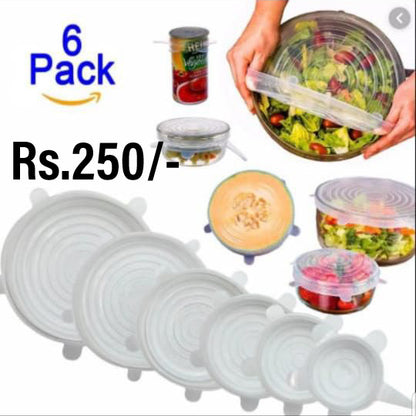 Silicon Lids- 6pcs set