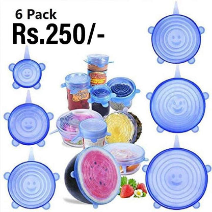 Silicon Lids- 6pcs set