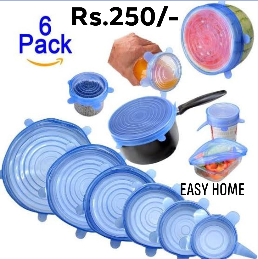 Silicon Lids- 6pcs set