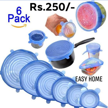 Silicon Lids- 6pcs set