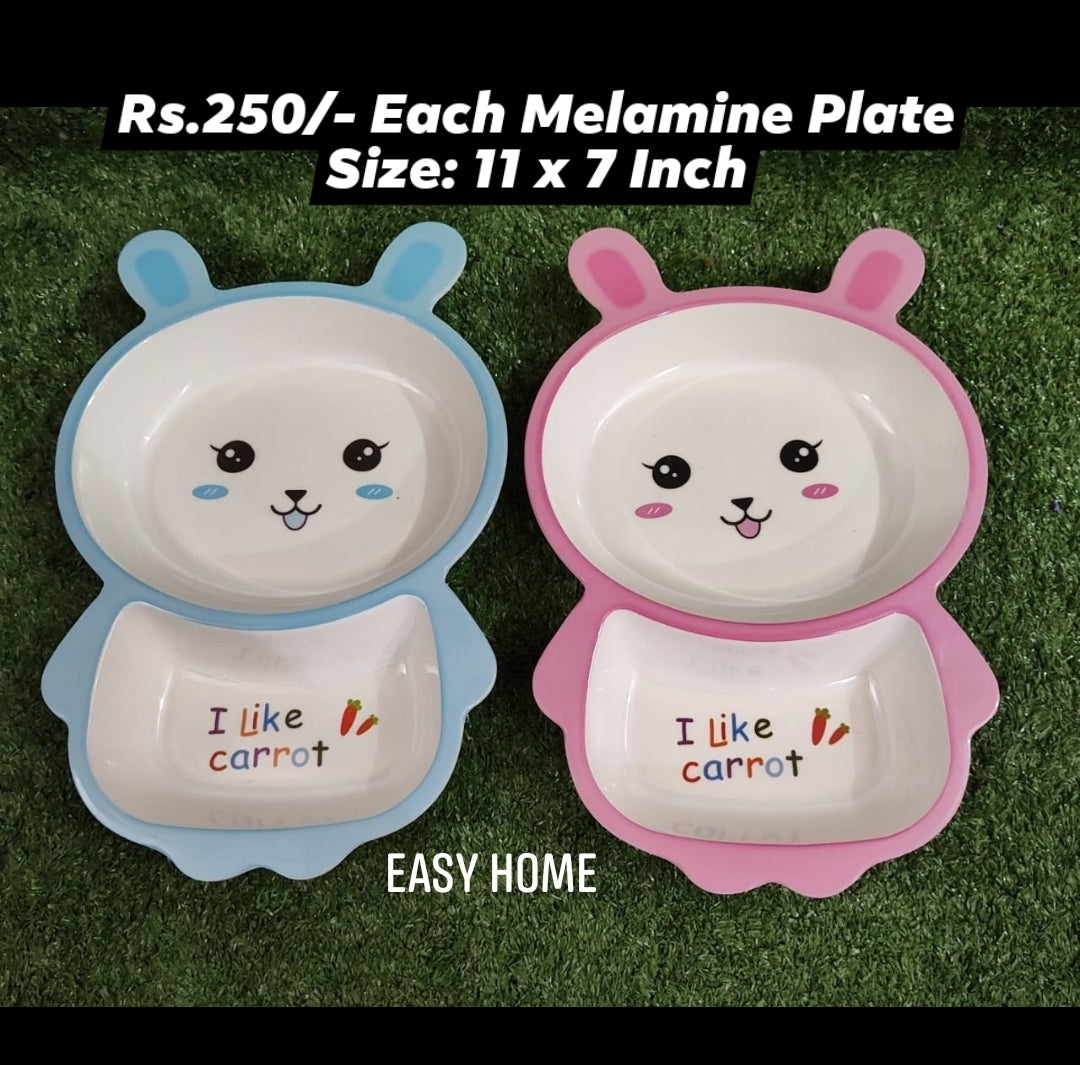 Kids Melamine Cat Plate