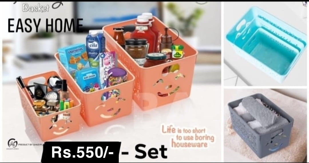 Smiley Basket Set Without Lid