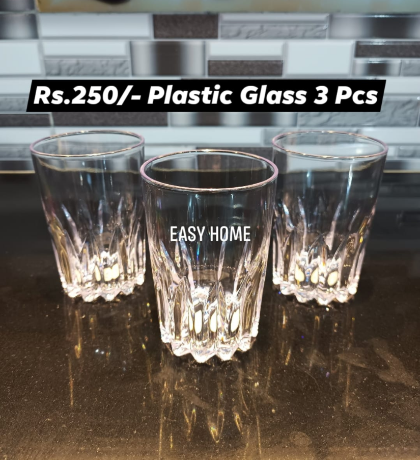 Crystal Plastic Glass Set – EASY HOME