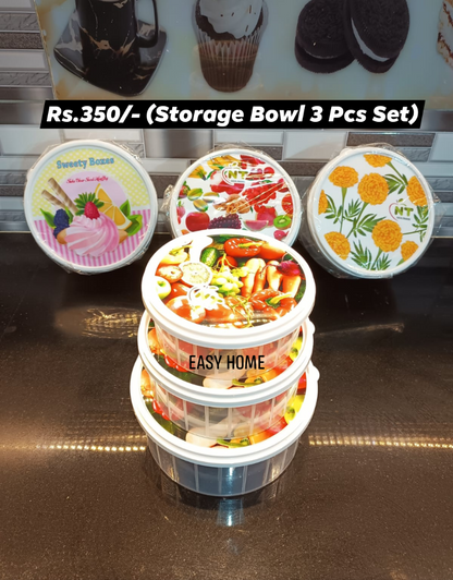 Storage Round Bowl Set