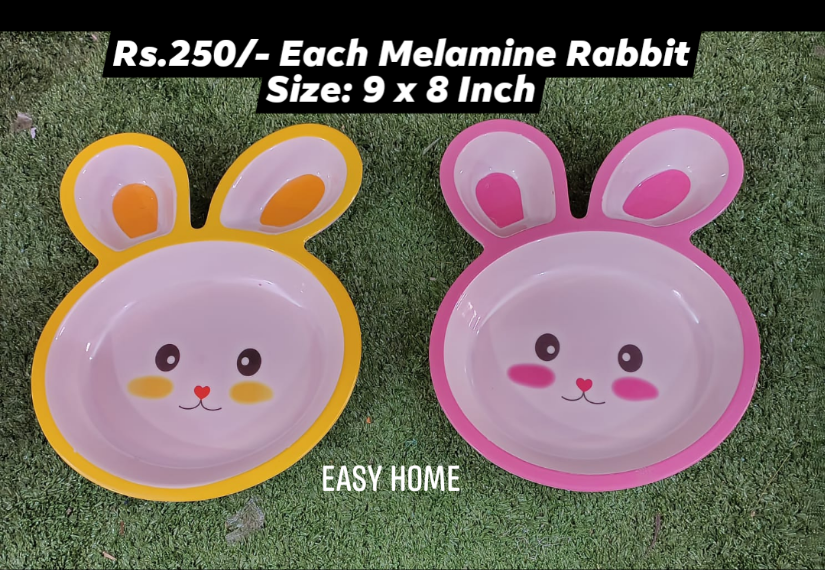Kids Melamine Rabbit Plate