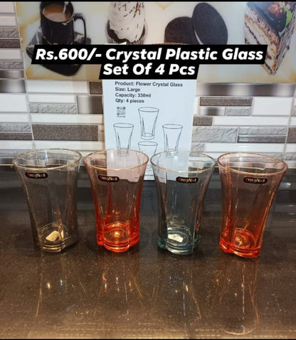 Crystal Plastic Glass-Large