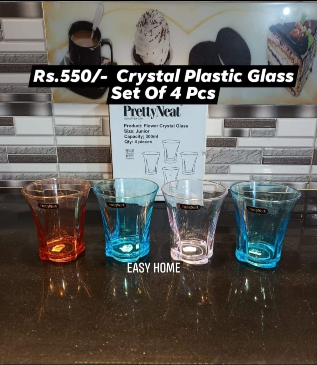 Crystal Plastic Glass-Small