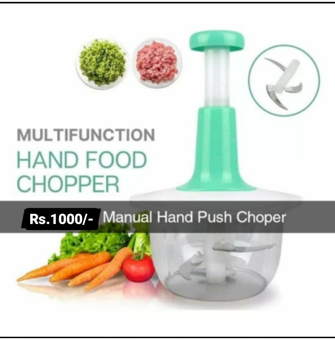 One Hand Chopper Manual Hand Push Chopper – EASY HOME