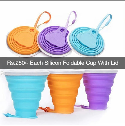 Silicon Foldable Glass With Lid