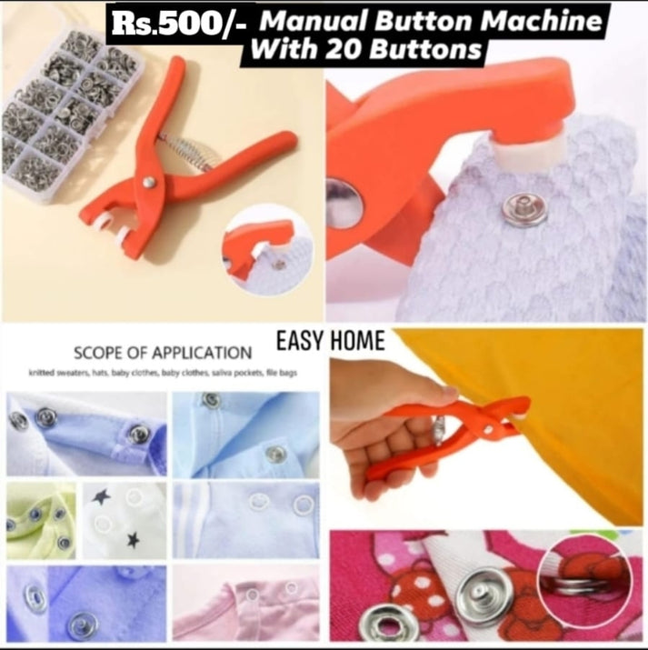 Button Machine Instructions Manual Button Machine – EASY HOME
