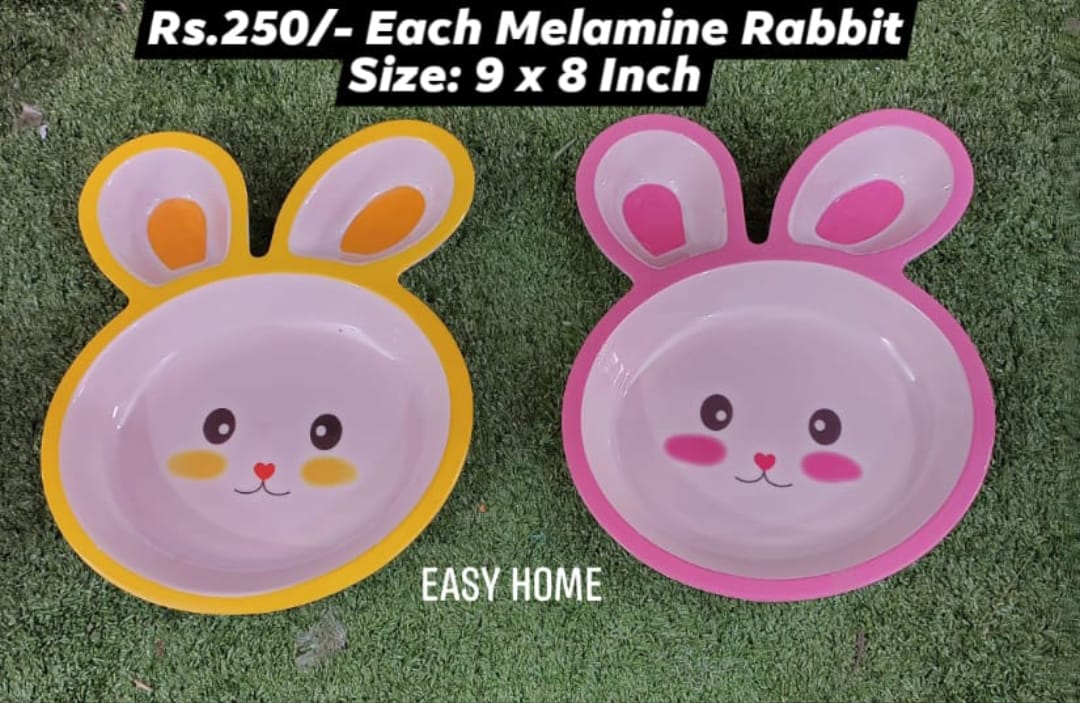 Melamine Rabbit Plate