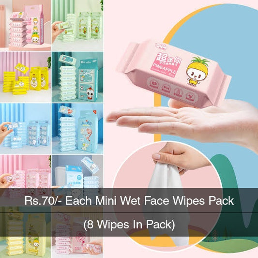 Mini Wet Face Wipes Pack