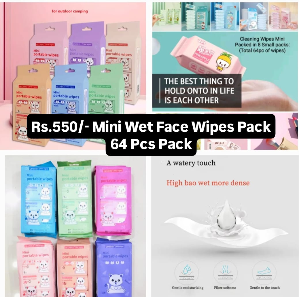 Mini Wet Face Wipes Pack