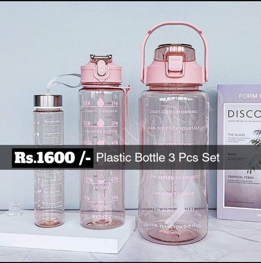 Plastic Water Bottle 3 Pcs Set