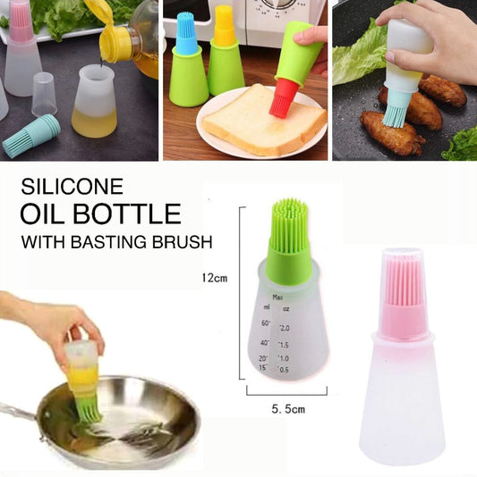 Silicon Oil Bottle With Brush