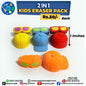 2 In 1 Kids Eraser Pack