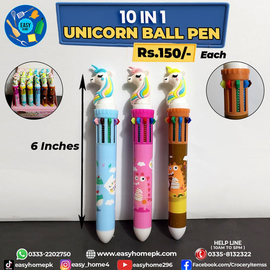 10 In 1 Unicorn Ball Pen