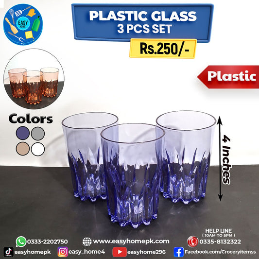 Crystal Plastic Glass Set